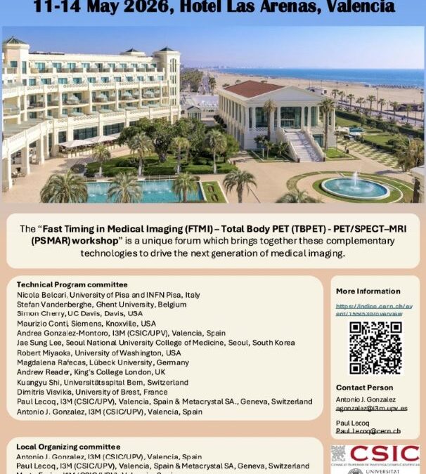 Workshop: FTMI-TBPET-PSMR 2026 in Valencia (11-14 May)
